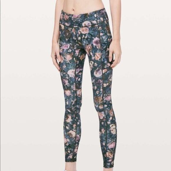 Lululemon Speed Up Tight Leggings 4 Frosted Rose Multi Floral Run Athleisure Gym - Picture 2 of 10